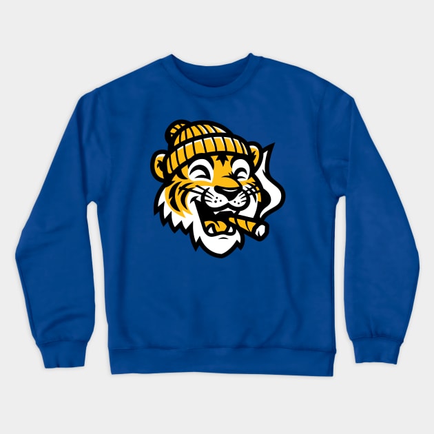 Detroit 'Log Rollers Tiger' T-Shirt: Show Your Detroit Pride and Love for Mary Jane with a Blunt-Tastic Tiger Design! Crewneck Sweatshirt by CC0hort